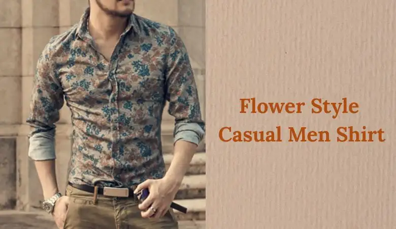Flower Design Men Shirt